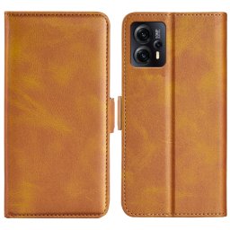 SIDE Wallet tok Motorola Moto E13 világosbarna