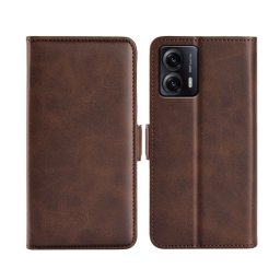 SIDE Wallet tok Motorola Moto G53 5G sötétbarna