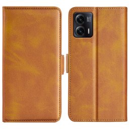 SIDE Wallet tok Motorola Moto G73 5G világosbarna