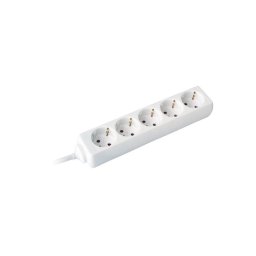 Commel elosztó, hosszabbító 5-ös, érintésvédelemmel, fehér, 1,4m, 16A, 3500W