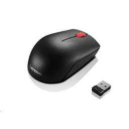 LENOVO vezeték nélküli egér Essential kompakt vezeték nélküli egér - 1000 DPI, optikai, USB, 3 gomb, fekete