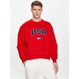 Tommy Jeans Pulóver DM0DM16362 Piros Boxy Fit
