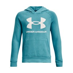 Under Armour Pulóver UA Rival Fleece Hoodie 1357585 Zöld Relaxed Fit