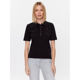 Tommy Hilfiger Pólóing Pique WW0WW37820 Fekete Regular Fit