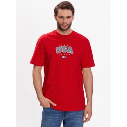 Tommy Jeans Póló Classic Modern Sport USA DM0DM16406 Piros Regular Fit