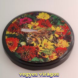 82 mm virágokon méh lapka