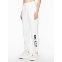 Tommy Jeans Melegítő alsó DW0DW15370 Fehér Loose Fit
