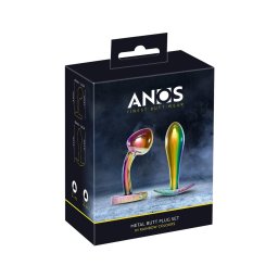 ANOS Metal Rainbow - fém anál plug szett (2 részes)