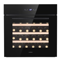 Klarstein Vinsider 30 Built-In Uno, beépített borhűtő, 77 liter, 30 palack, rozsdamentes acél (Tinon-Vinsider-30 bl)