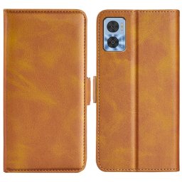 SIDE Wallet tok Motorola Moto E22 / E22i világosbarna