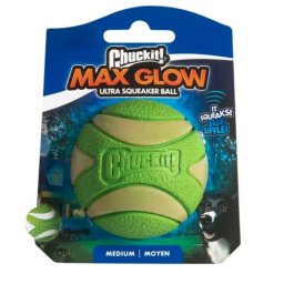 Chuckit Max Glow Ultra Squeaker Labda (M)