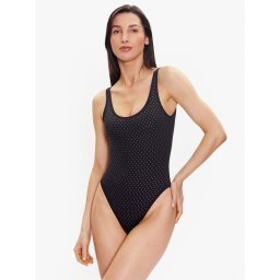 MICHAEL Michael Kors Női fürdőruha Glam Deco Scoopneck MM1M396 Fekete