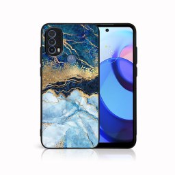 PROTEMIO MY ART Védőtok Motorola Moto E30 / E40 BLUE MARBLE (141)