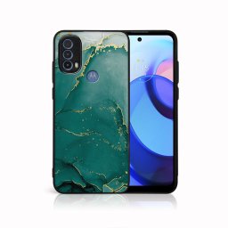 PROTEMIO MY ART Védőtok Motorola Moto E30 / E40 GREEN MARBLE (145)