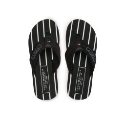 Tommy Hilfiger Flip-flops Patch Hilfiger Beach Sandal FM0FM04470 Fekete