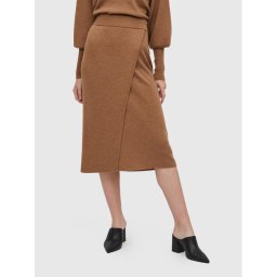 Vila Midi szoknya Marla 14076042 Barna Regular Fit