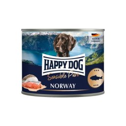 Happy Dog pur konzerv lazac ízesítésű nedves állateledel felnőtt kutyák számára 6X200 g