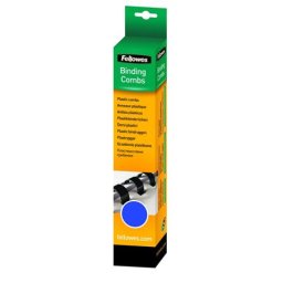 FELLOWES Spirál, műanyag, 12 mm, 56-80 lap, FELLOWES, 25 db, kék