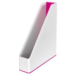 LEITZ Iratpapucs, műanyag, 73 mm, kettős színhatású, LEITZ "Wow", rózsaszín
