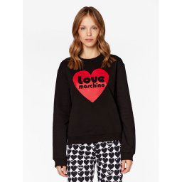 LOVE MOSCHINO Pulóver W630657E 2246 Fekete Relaxed Fit