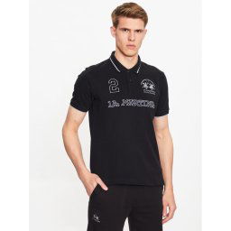 La Martina Pólóing VMP306 PK001 Fekete Regular Fit
