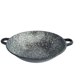 Wok serpenyő füles 30 cm zománcozott II.o. TEFWOKF