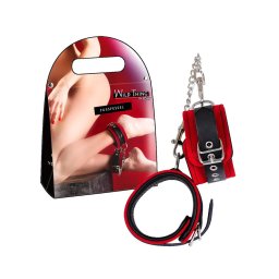 ZADO - bőr bokabilincs (piros)