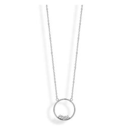 Victoria Ezüst színű fehér köves nyaklánc