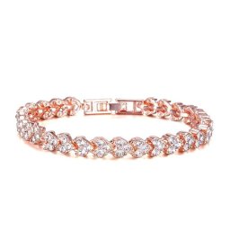 Elegáns karkötő, cirkónia kristályokkal díszítve