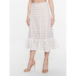 MICHAEL Michael Kors Midi szoknya MS370978BK Fehér Regular Fit