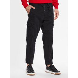 Boss Szövet nadrág Sisla2 Cargo Ds 50489111 Fekete Regular Fit