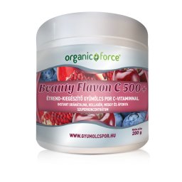 Beauty Flavon C 500+ Gyümölcs szuperkoncentrátum por C-vitaminnal, kollagénnel, 200g