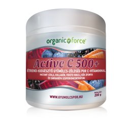 Active C 500+ Gyümölcs-zöldség szuperkoncentrátum por C-vitaminnal, kollagénnel, 200g