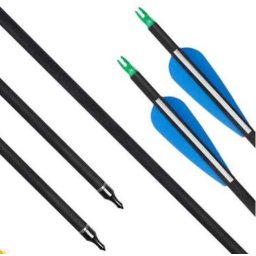 12 Db.karbon Nyílvessző 3"-os Tollal 80cm Íj és Csúzlihoz (4783)