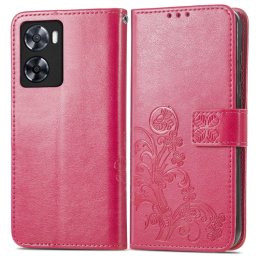 ART FLOWERS Pénztárcahuzat Oppo A57 sötét rózsaszín