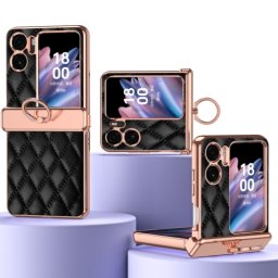 LATTICE RING Védőtok OPPO Find N2 Flip tartóval, fekete