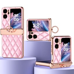 LATTICE RING Védőtok OPPO Find N2 Flip pink tartóval