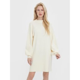 Vero Moda Kötött ruha Nancy 10249116 Ekru Relaxed Fit