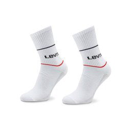 Levi's® 2 pár hosszú szárú unisex zokni 701210567 Fehér
