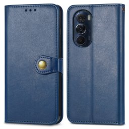 LEATHER BUCKLE Pénztárca tok Motorola Edge 30 Pro kék