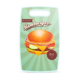 Vágódeszka ellenálló kivitelben, hamburgeres mintával