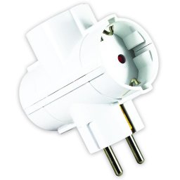 Commel 3-as T elosztó, fehér, 16A, 3500W
