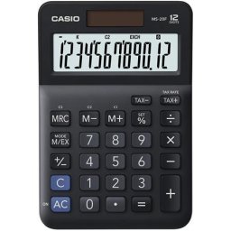 Számológép, asztali, 12 számjegy, CASIO, "MS-20 F", fekete