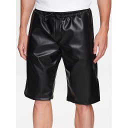 KARL LAGERFELD Műbőr rövidnadrág 255707 532567 Fekete Regular Fit