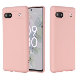 RUBBER Védőburkolat a Google Pixel 6a telefonhoz, rózsaszín