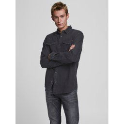 Jack&Jones Ing Sheridan 12138115 Fekete Slim Fit