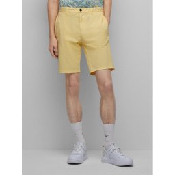 Hugo Szövet rövidnadrág 50471182 Sárga Slim Fit