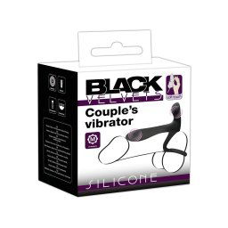 Black Velvets - akkus, 2in1 párvibrátor és péniszgyűrű (fekete)