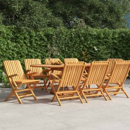 vidaXL 8 db tömör tíkfa összecsukható kerti szék 61 x 67 x 90 cm