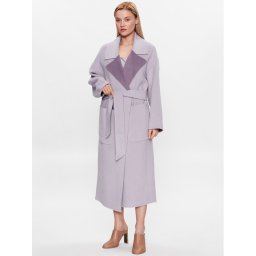 Calvin Klein Gyapjú kabát K20K205855 Lila Regular Fit